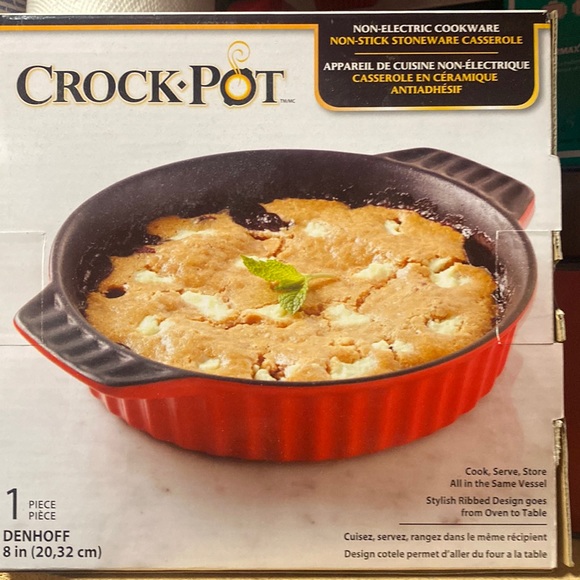 crock pot Kitchen 8 Nonelectric Cookware Stoneware Casserole Dish